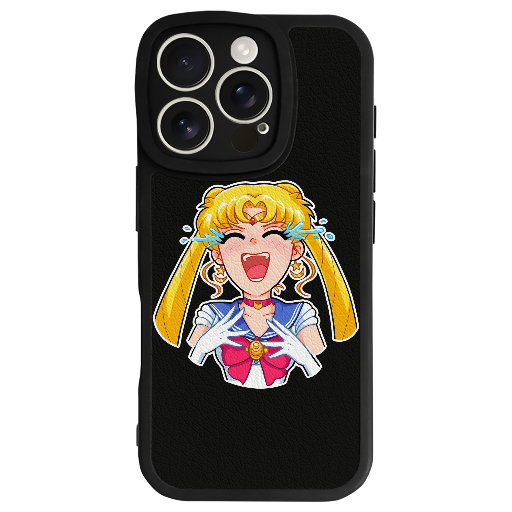 （画像用） 美少女戦士セーラームーン 月野 うさぎ つきの うさぎ Sailor Moon Tsukino Usagi 【iPhone 16シリーズ対応】シリコンスマホケース（レザー調） 材質：シリコン